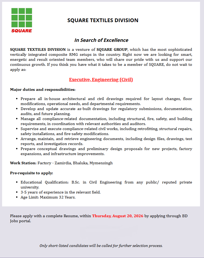 Executive, Engineering (Civil)