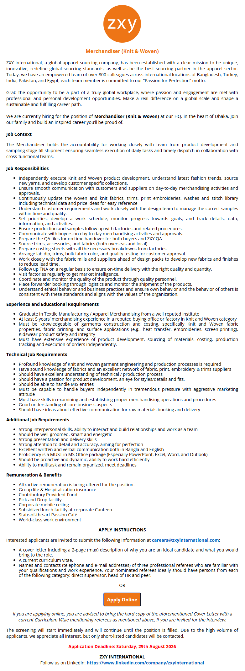  Merchandiser (Knit & Woven)