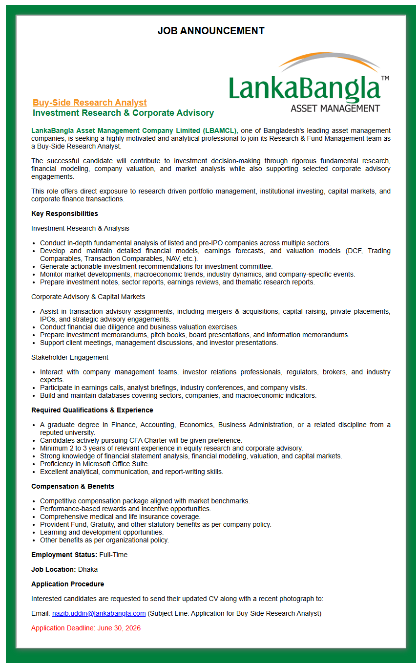Buy-Side Research Analyst