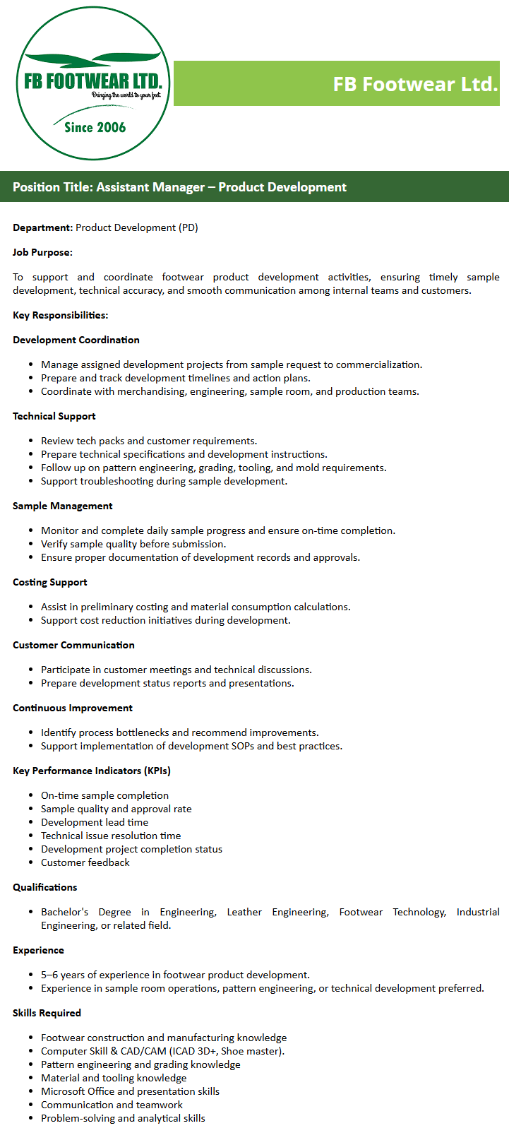 Assistant Manager
