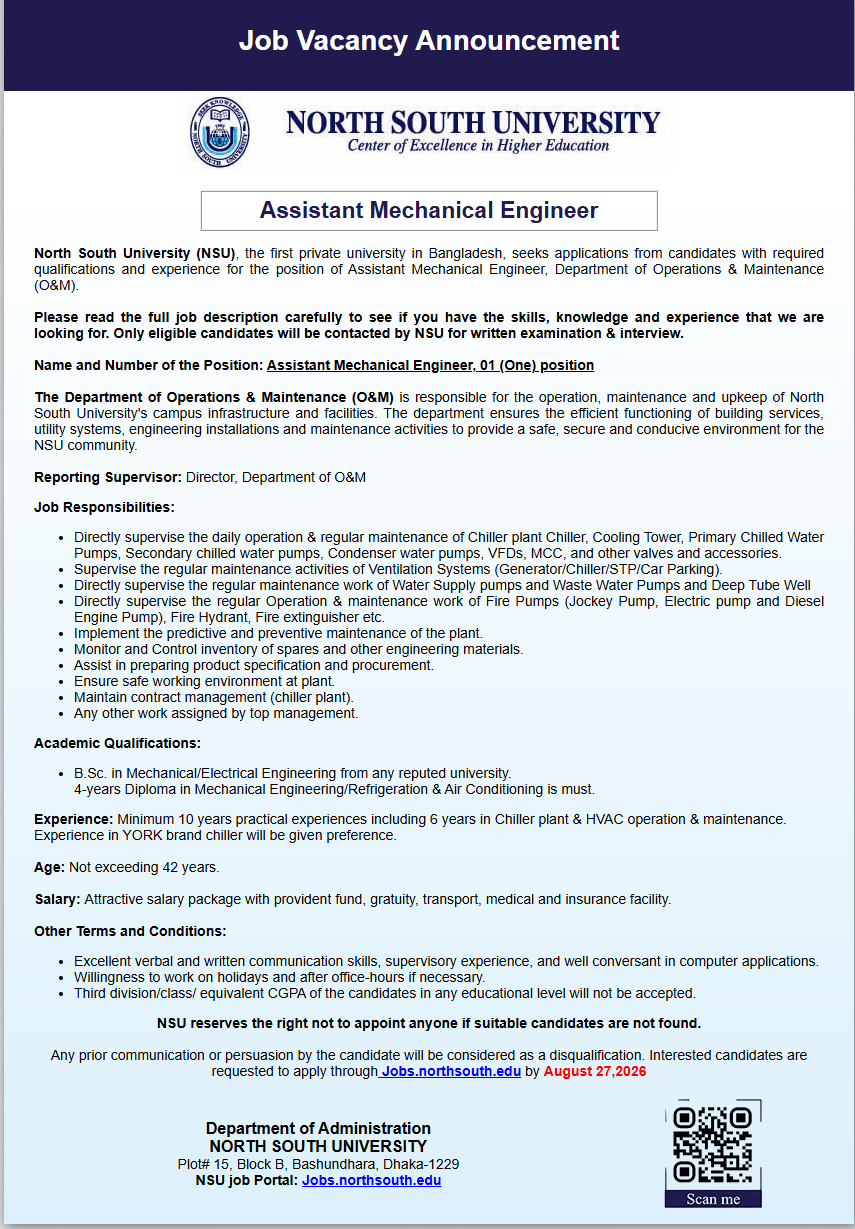 Assistant Mechanical Engineer